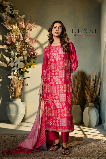 Dupatta Set - Pink
