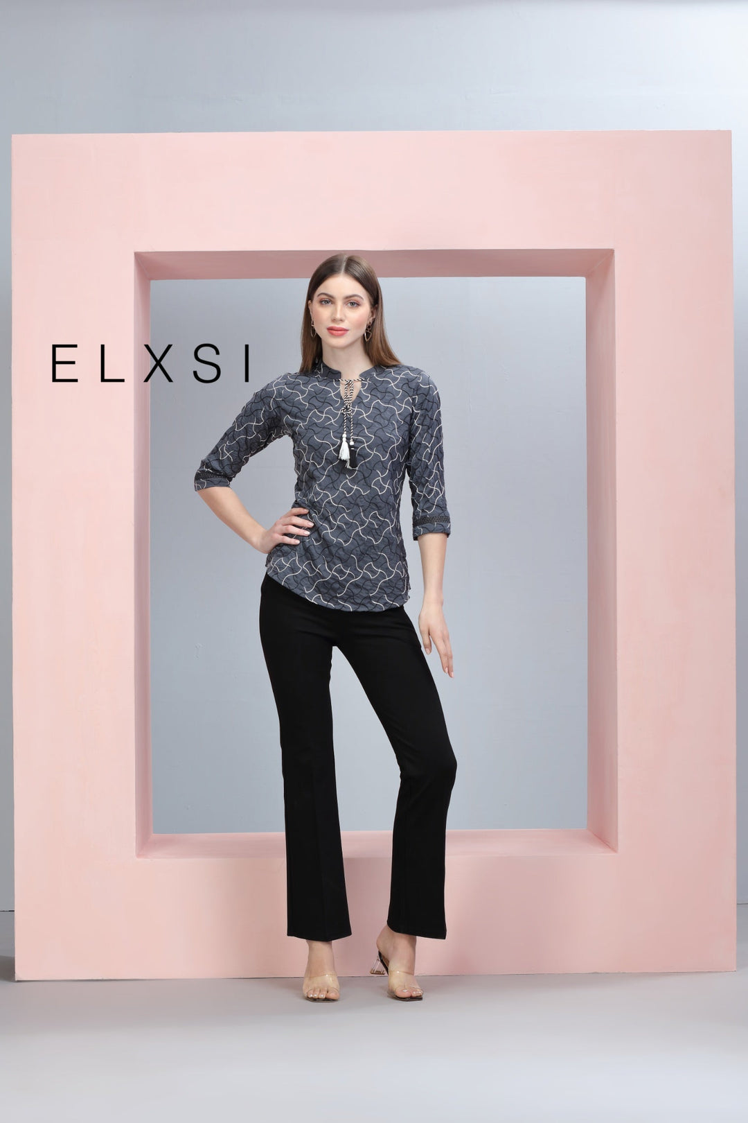 Women's Top | Grey | Casual wear | Office Wear | Party Wear | Elxsi