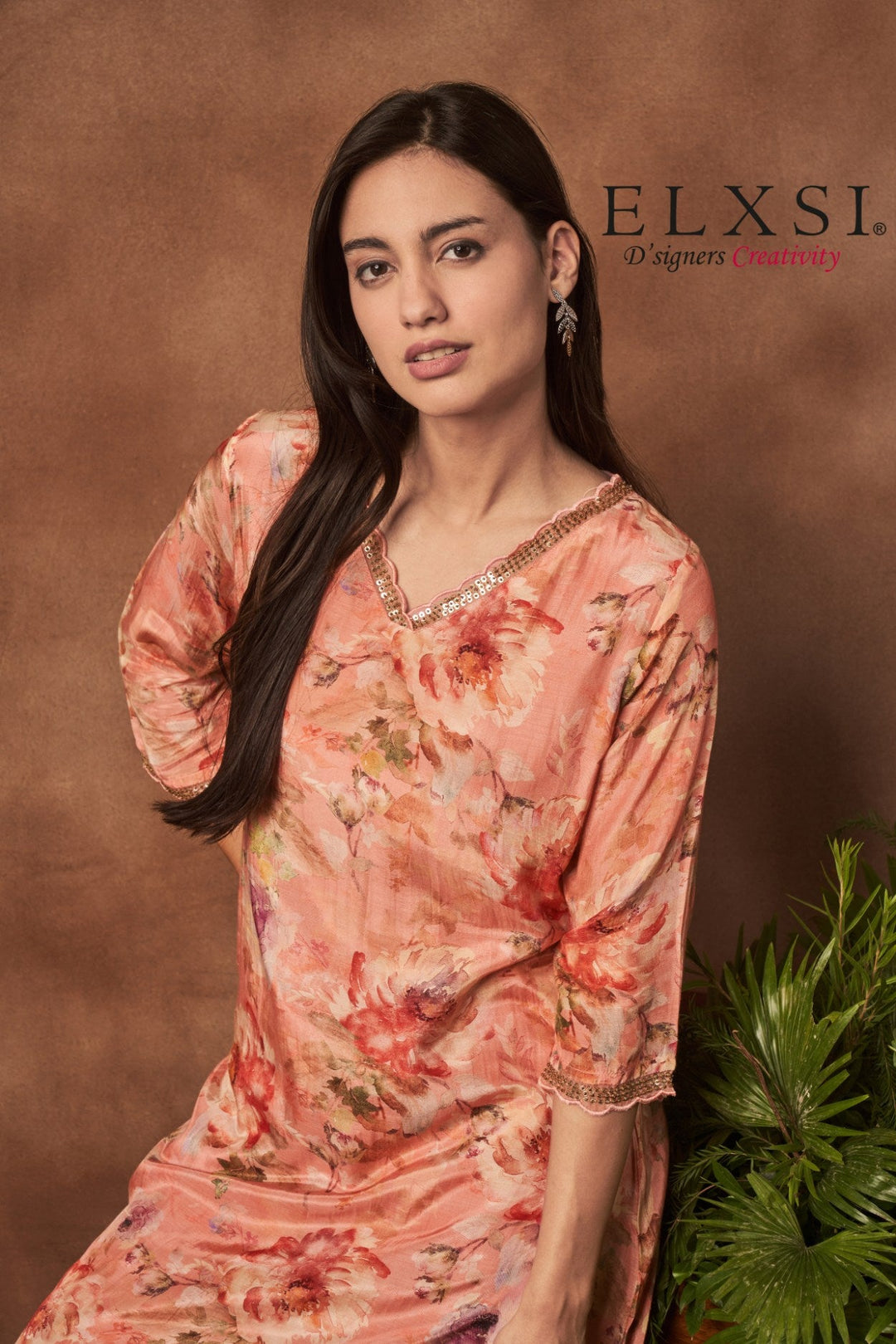 Peach Kurta Set