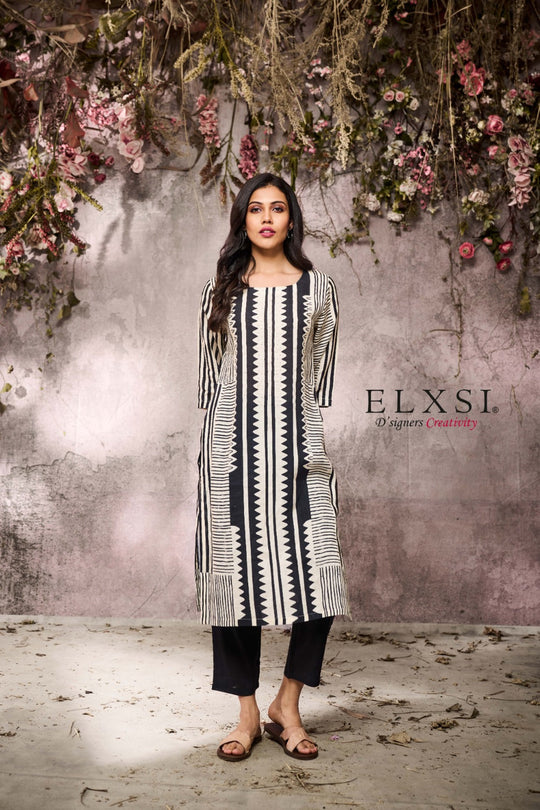 Linen Black Kurta Set elxsi