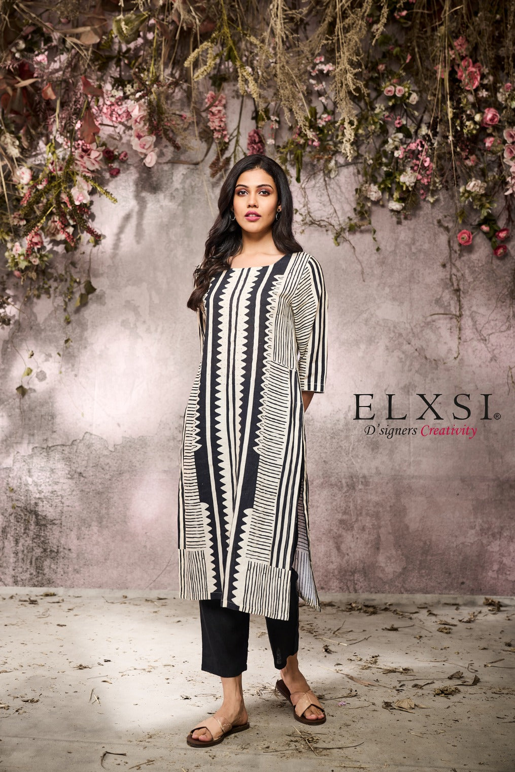Linen Black Kurta Set elxsi