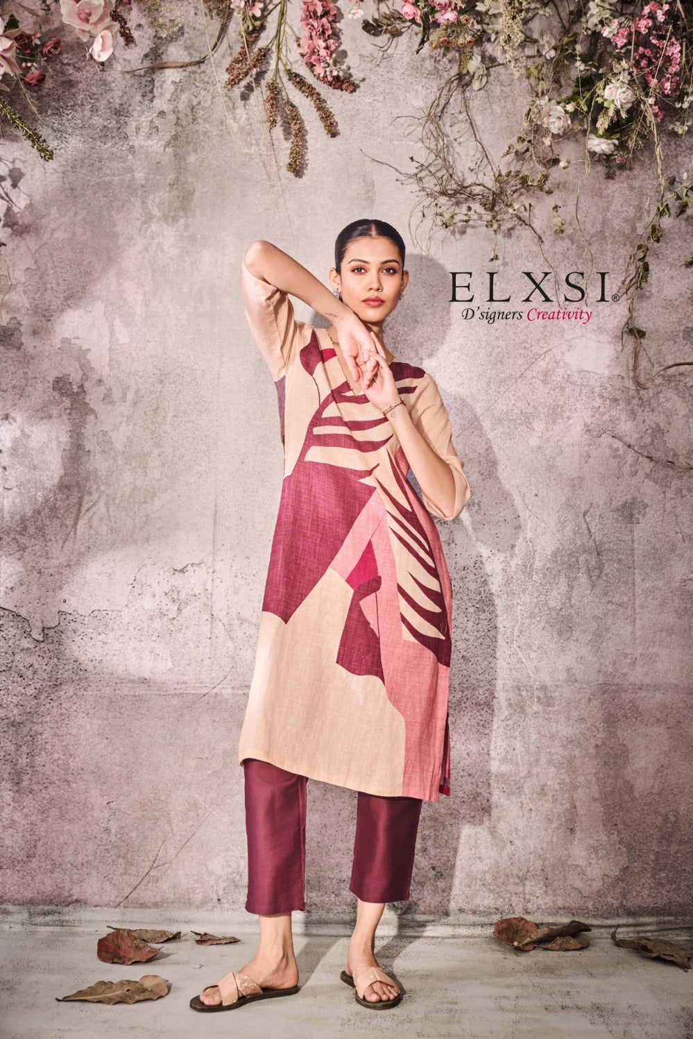Linen Beige Kurta Set elxsi
