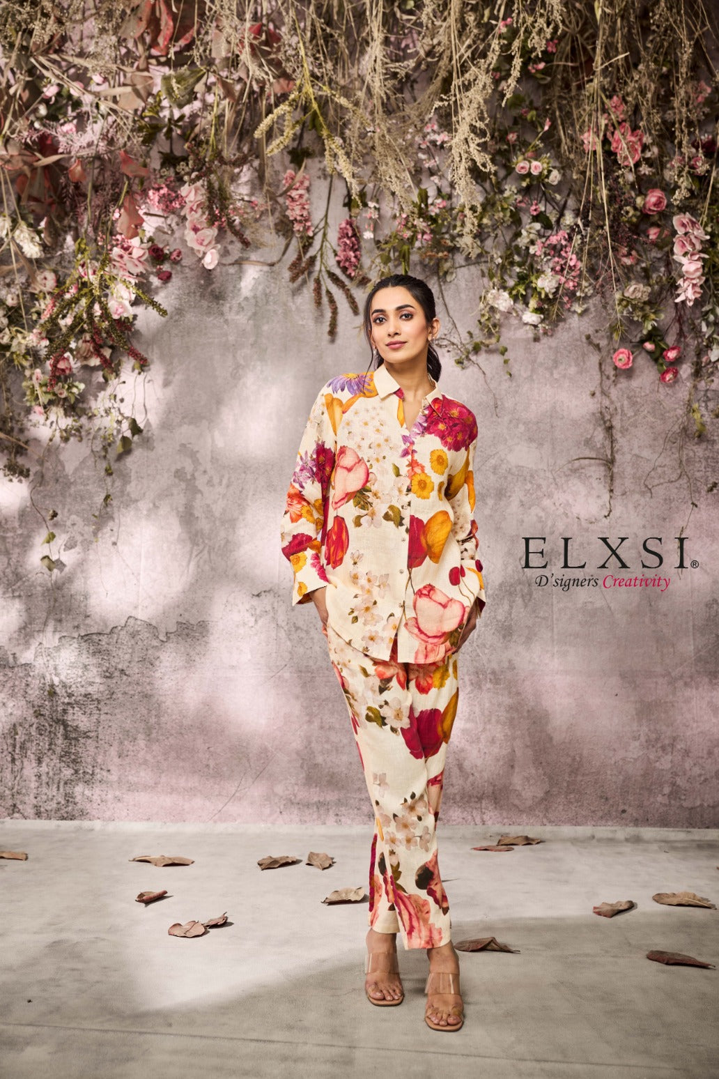 elxsi Linen Cream Co Ord Set