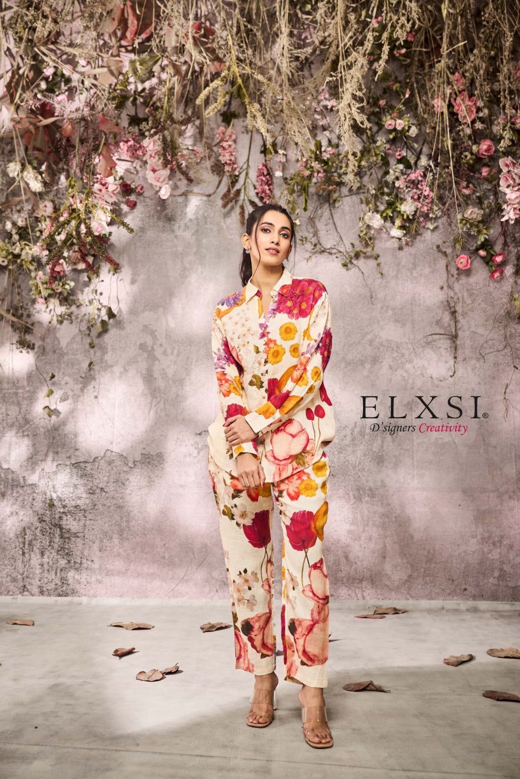 elxsi Linen Cream Co Ord Set