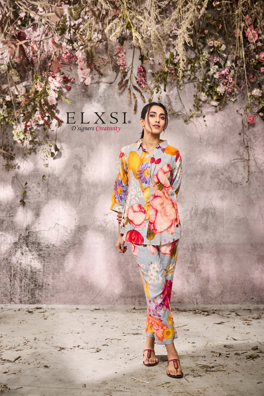 elxsi Linen Grey Co Ord Set