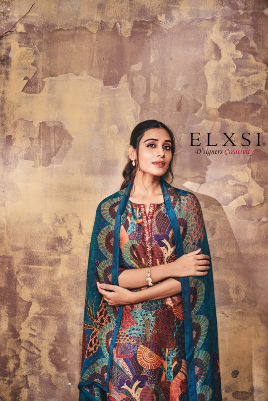 Ideal for Navratri colour days, Diwali get-togethers, and wedding functions women's Premium Green Dupatta Set Elxsi