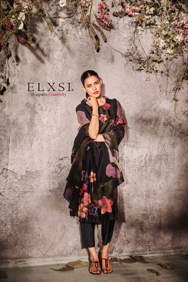 Black Dupatta Set