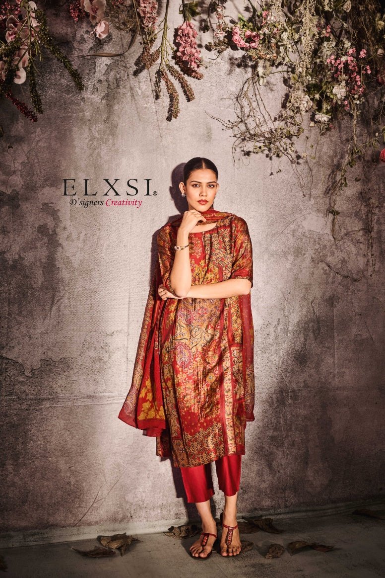 Red Dupatta Set