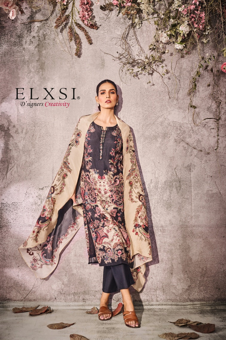 Black Dupatta Set