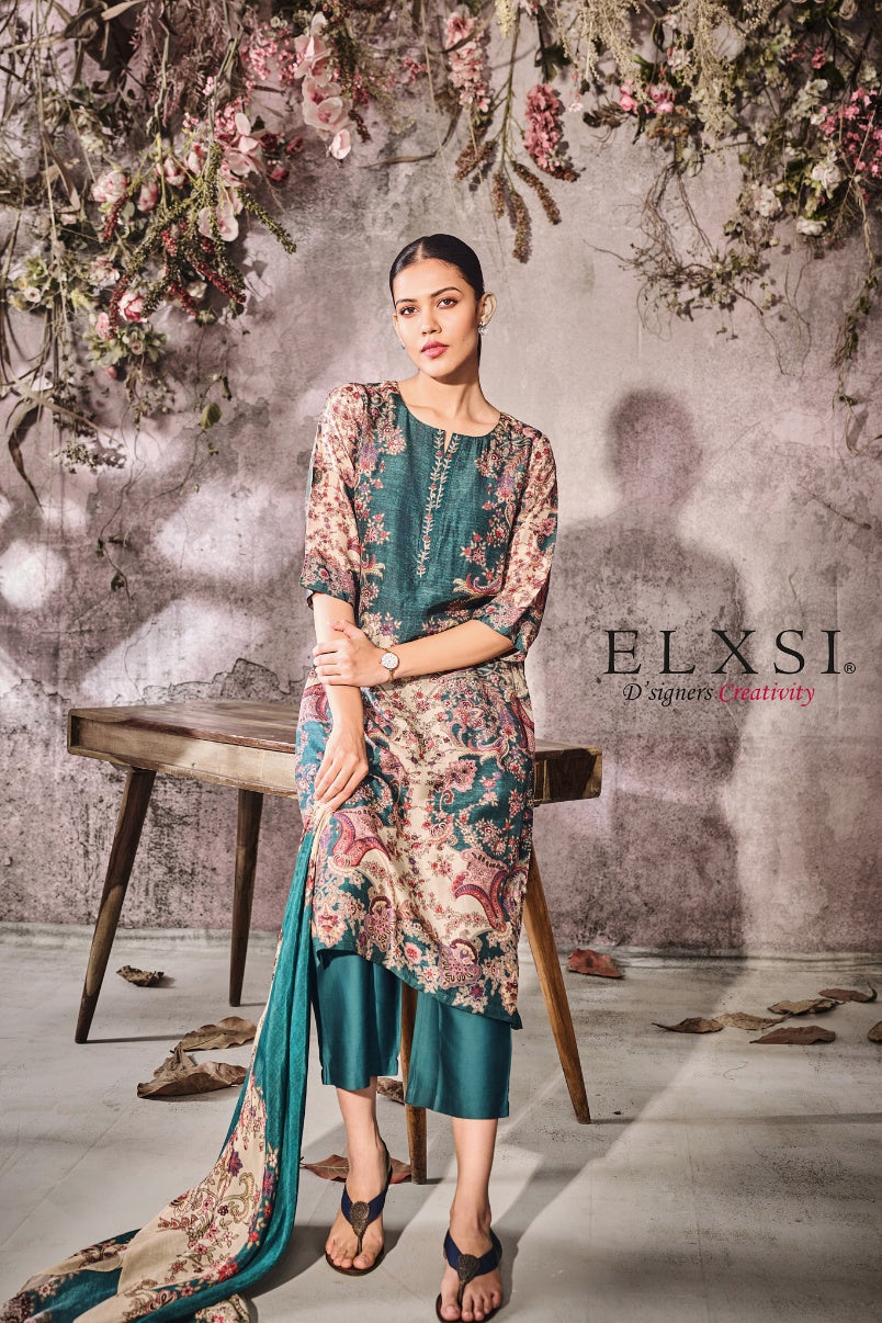 Green Dupatta Set