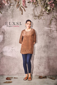 Short Kurta - Brown