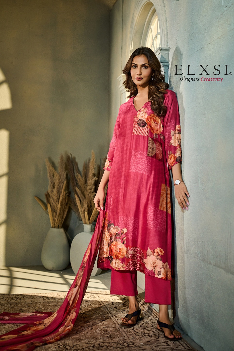 Dupatta Set - Pink