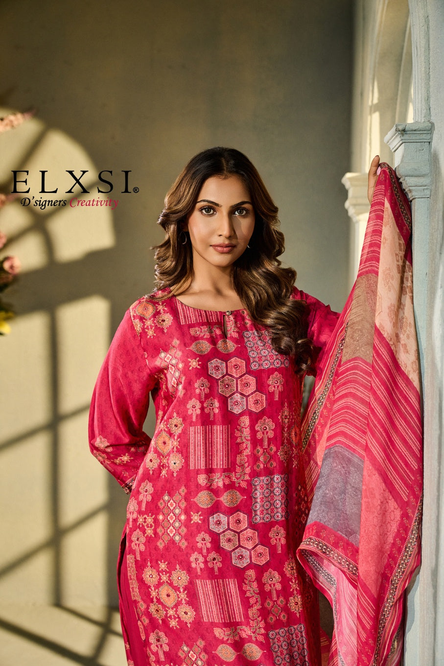 Dupatta Set - Pink