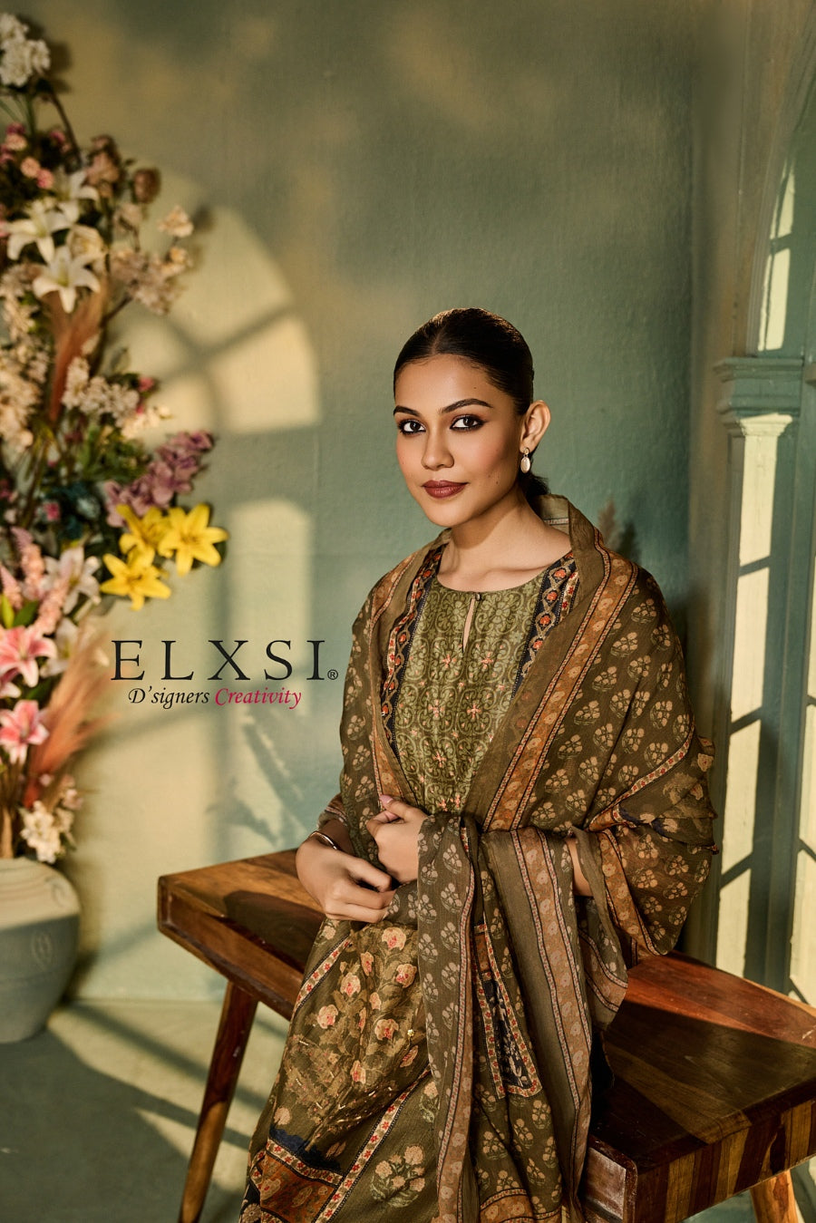Dupatta Set - Mehandi