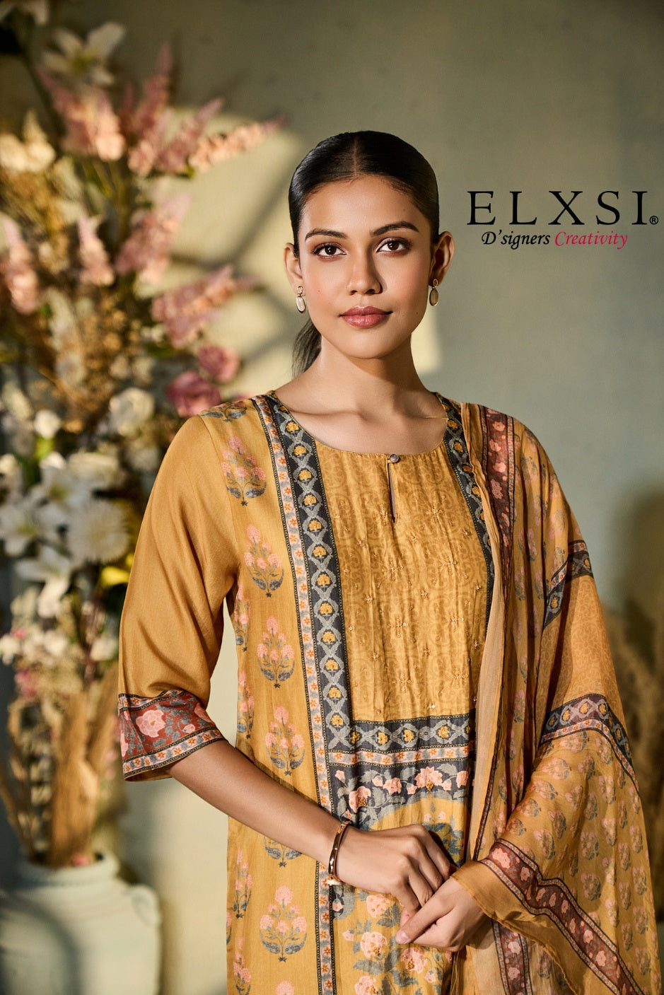 Dupatta Set - Yellow