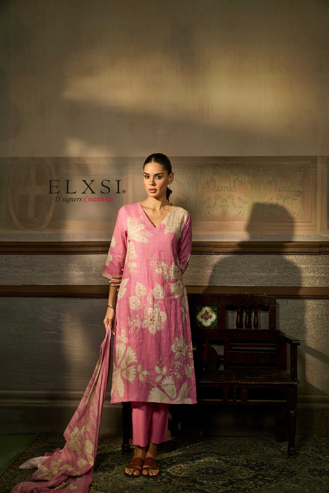 Dupatta Set - Pink