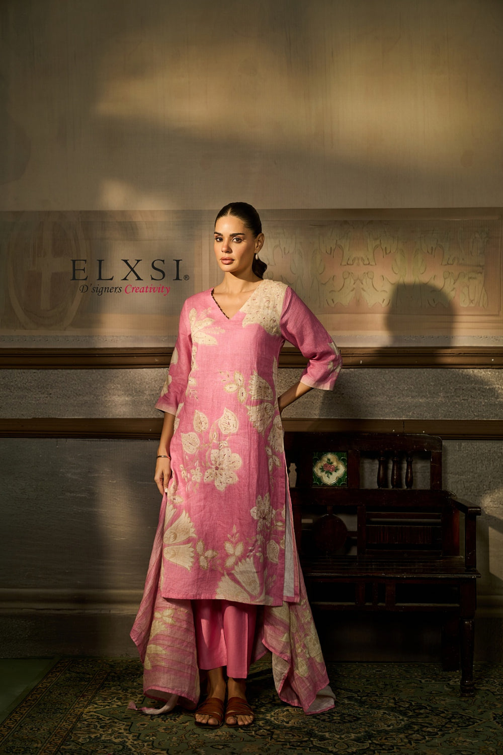 Dupatta Set - Pink