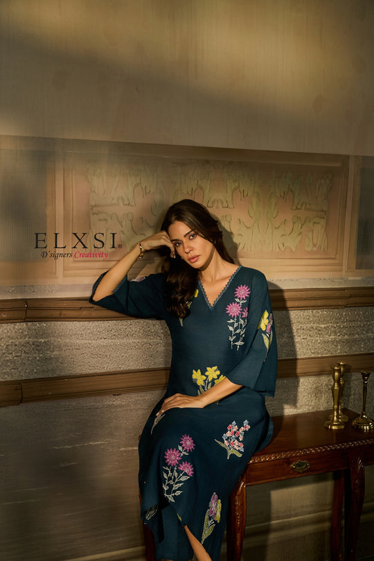 Kurta Set - Peacock