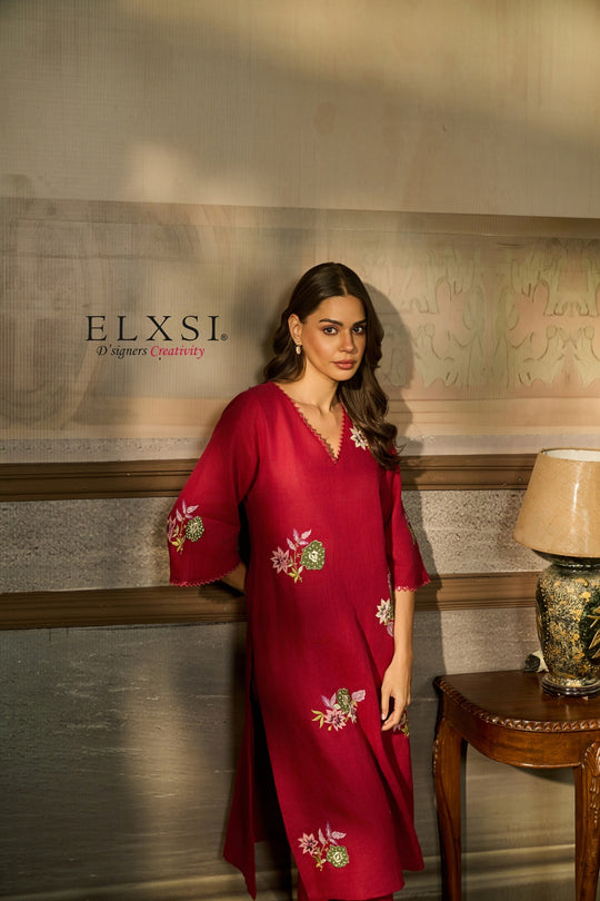 Kurta Set - Maroon