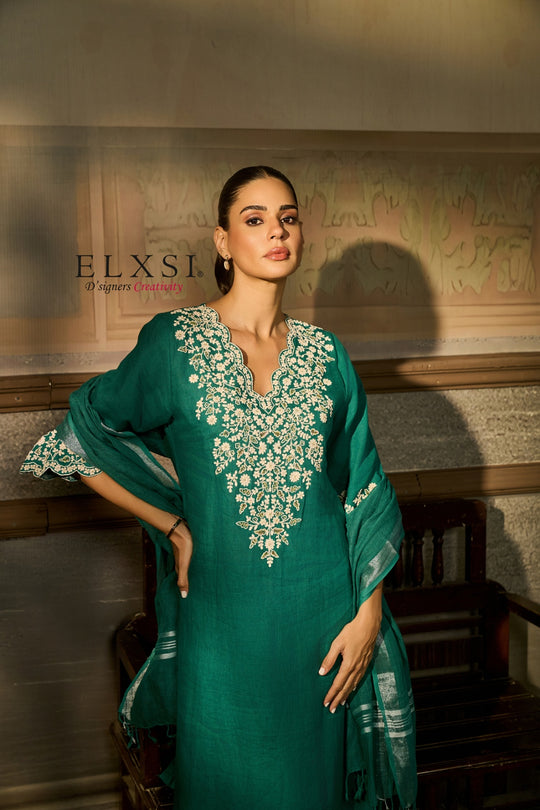 Best seller women's Green Dupatta Set