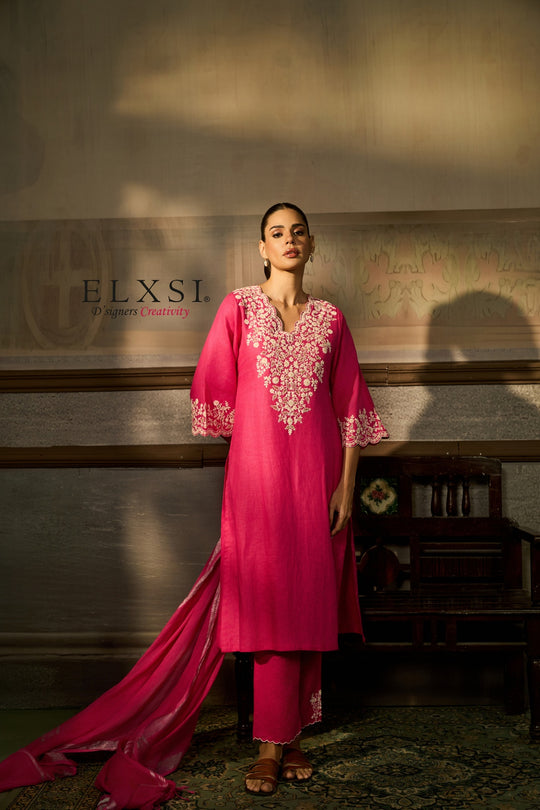 Dupatta Set - Pink
