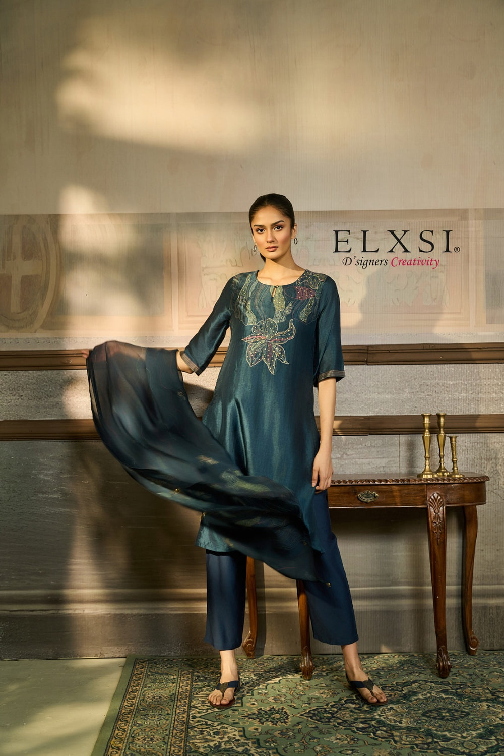 Dupatta Set - Blue