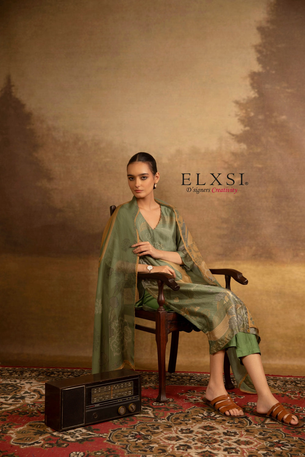 Dupatta Set - Green