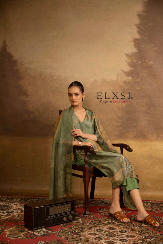 Dupatta Set - Green