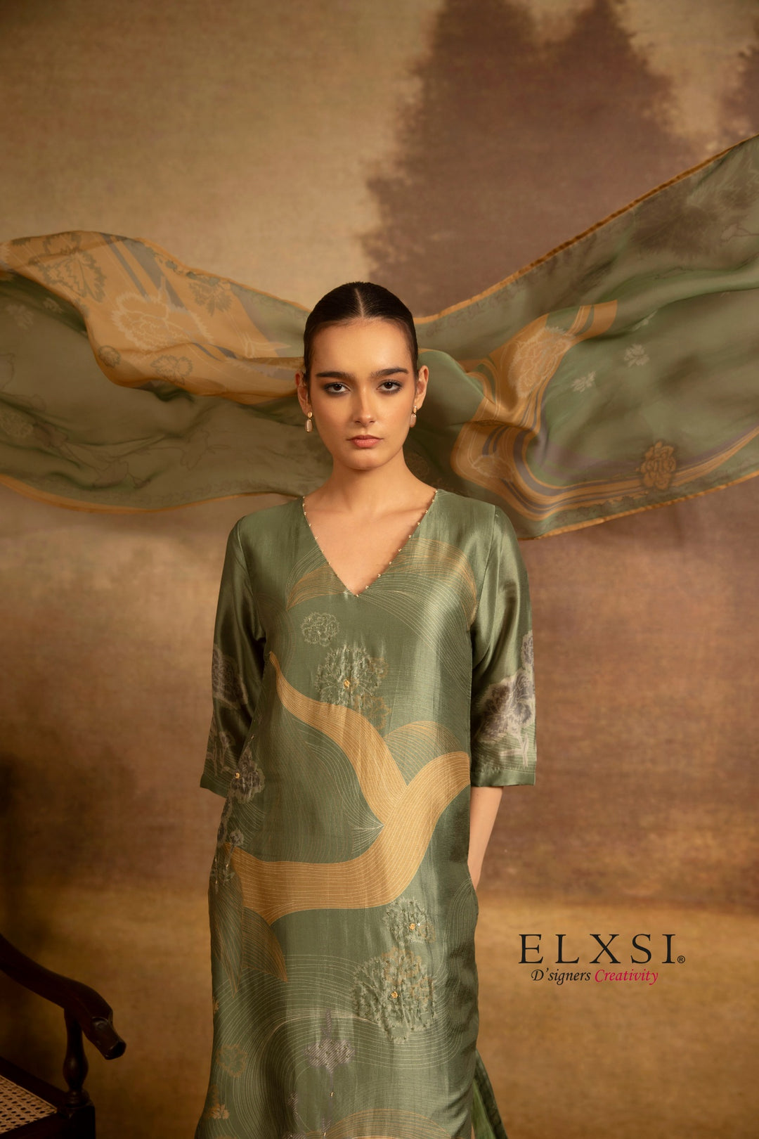 Dupatta Set - Green