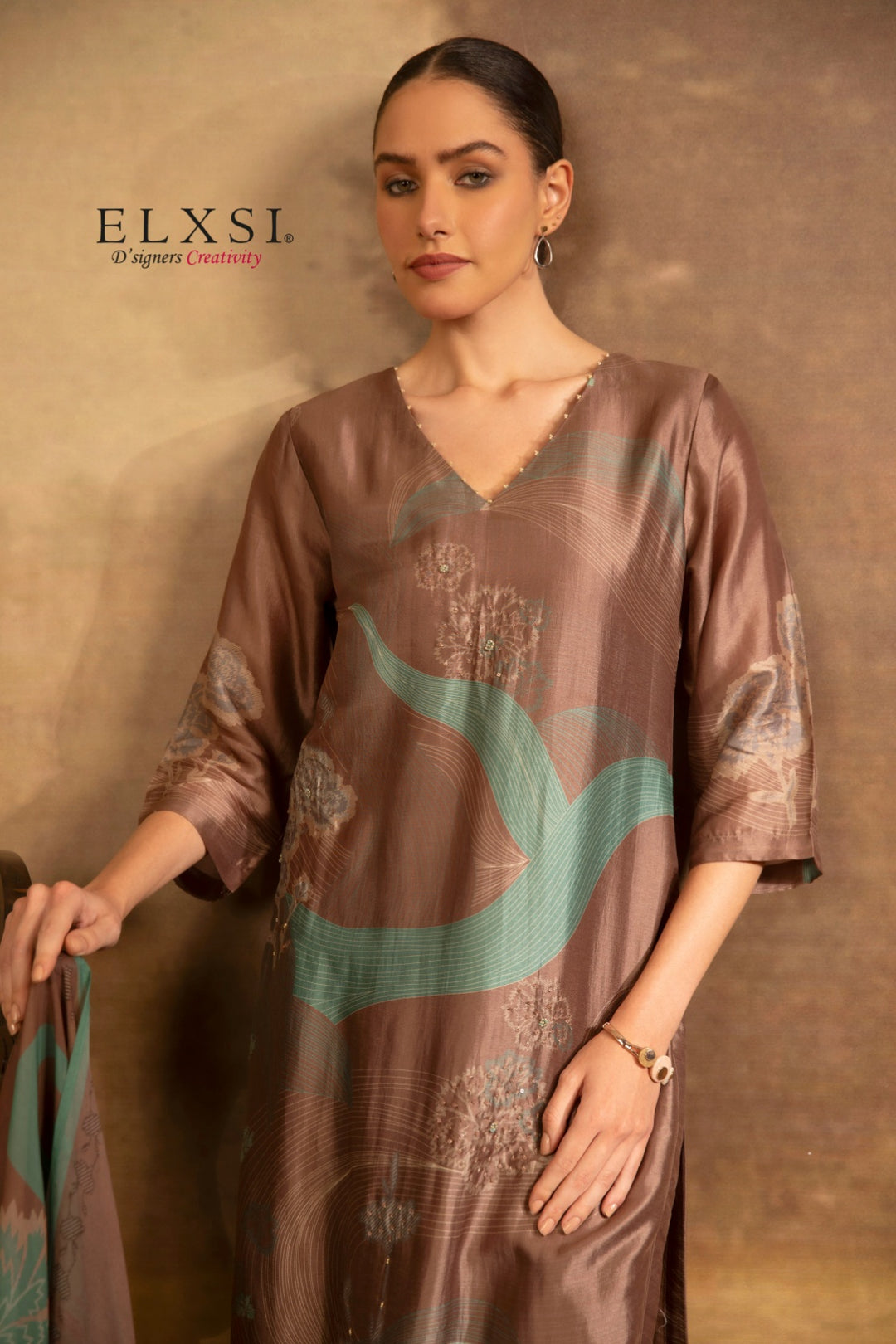 Dupatta Set - Mocha