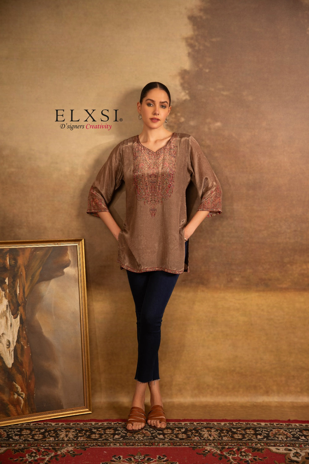 Short Kurta - Mocha