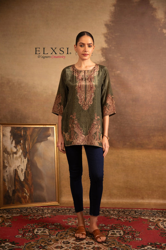 Short Kurta - Green