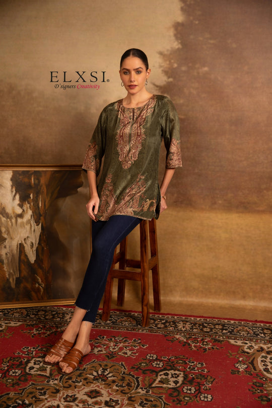 Short Kurta - Green