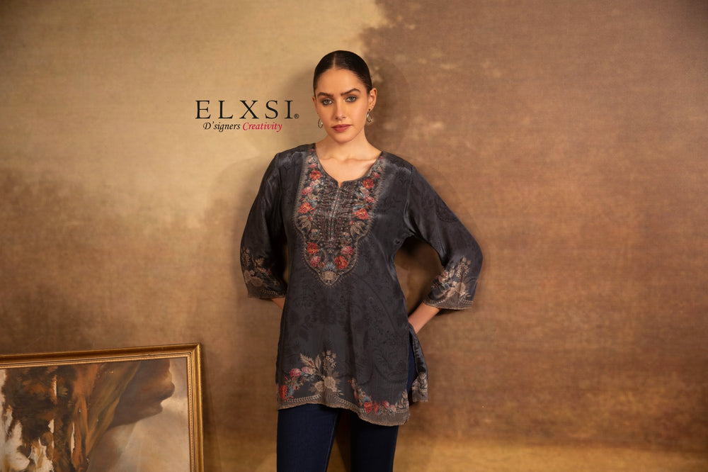 Short Kurta - Grey