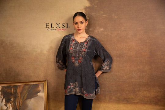 Short Kurta - Grey