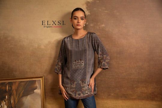 Short Kurta - Grey