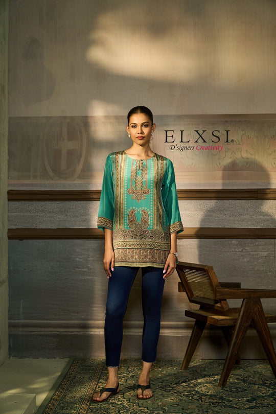 Short Kurta - Green