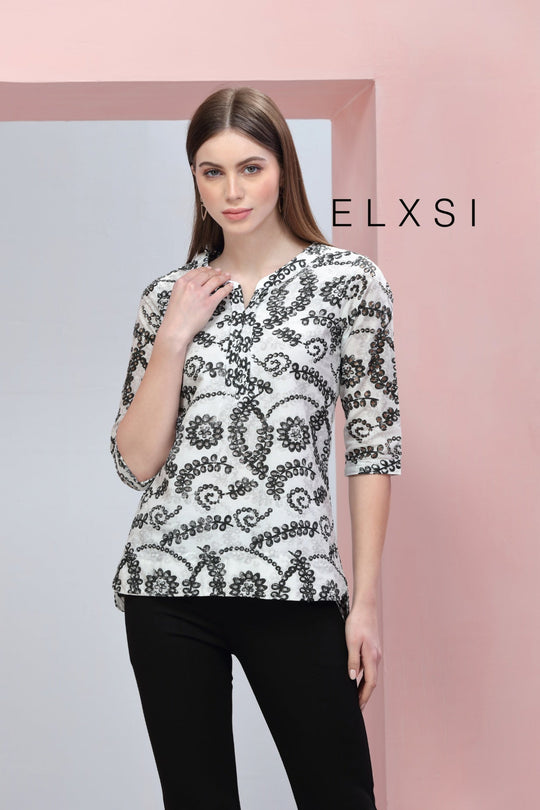 Women's Top | Black | Casual wear | Office Wear | Party Wear | Elxsi 