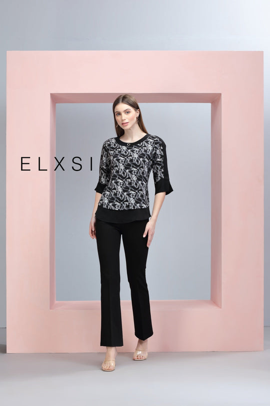 Women's Top | Black | Casual wear | Office Wear | Party Wear | Elxsi 