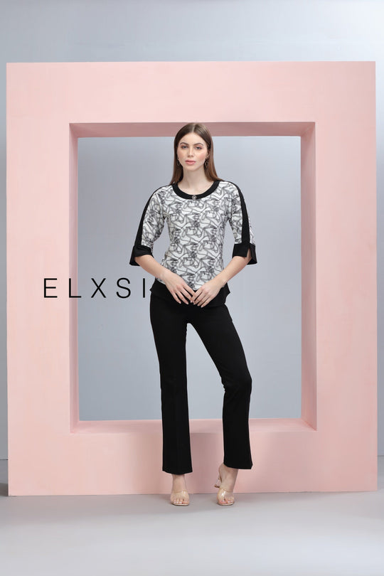 Women's Top | White  | Casual wear | Office Wear | Party Wear | Elxsi 