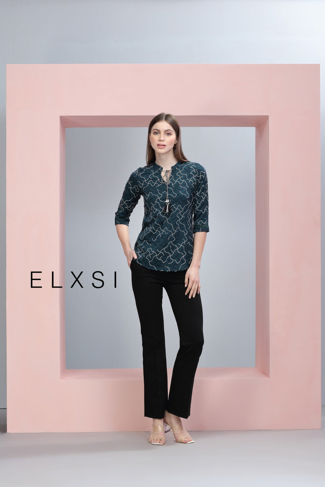 Women's Top | Green | Casual wear | Office Wear | Party Wear | Elxsi 