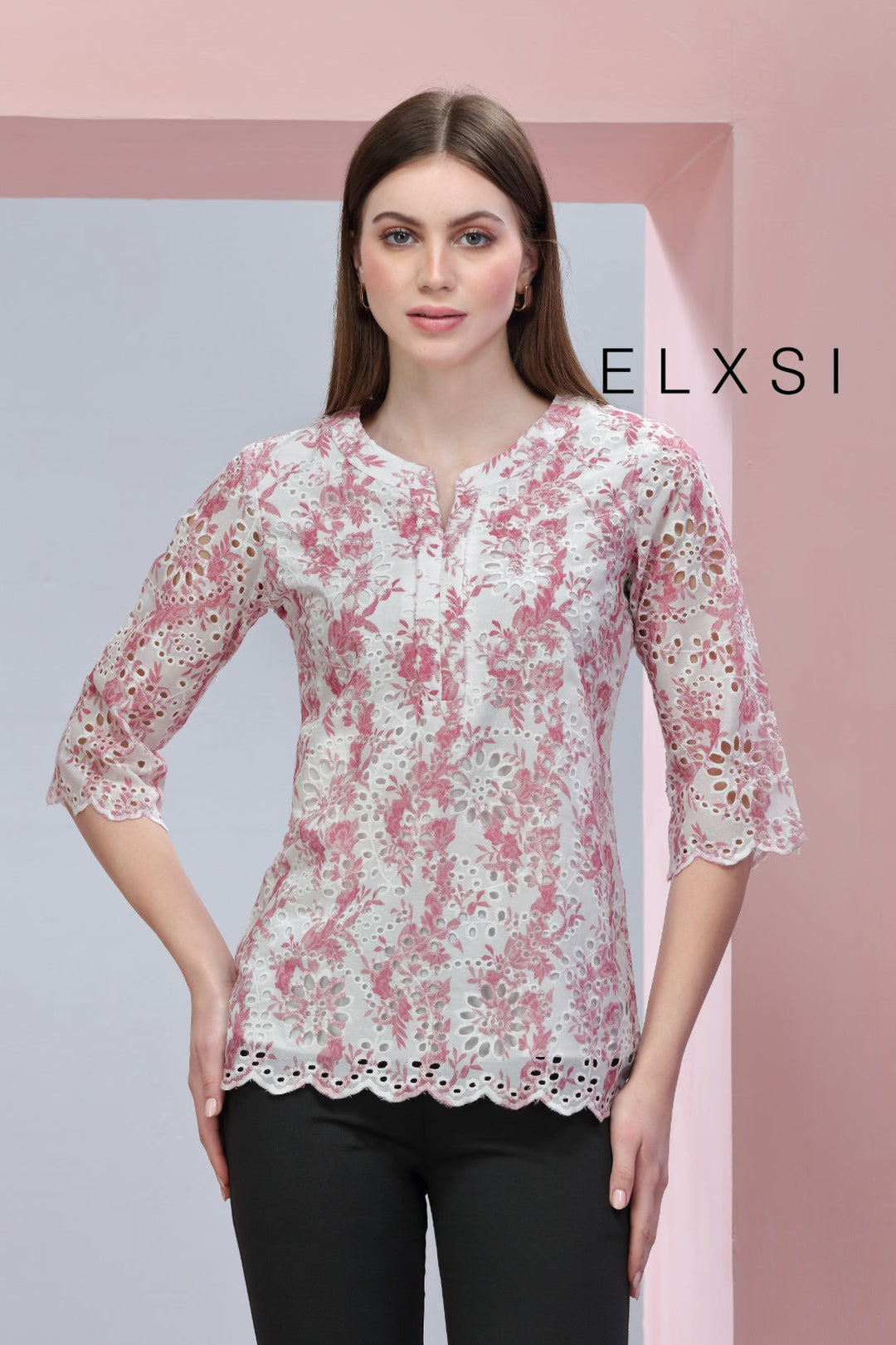Women's Top | Pink | Casual wear | Office Wear | Party Wear | Elxsi 