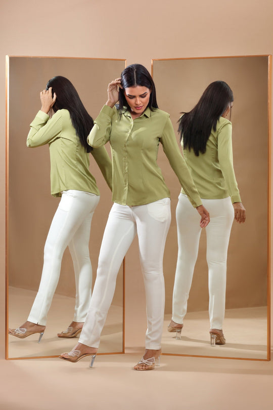 Women's Solid Office wear Parrot  Shirt