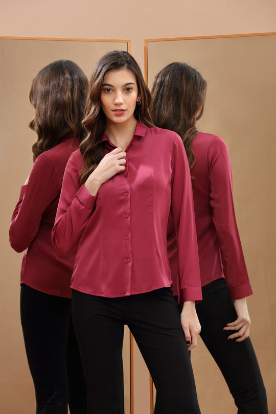 Women's Solid Office wear Rani Shirt